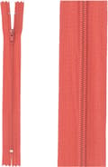 Rød polyester glidelås med lukket ende 20 cm, solid fin nylonspiral-glidelås for kjoler, skjørt, håndverk og skreddersøm
