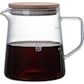 Miniatyrbillede 1 af 5: RYI_Glaskande til kaffe med låg, isoleret glaskande, transparent isoleret kaffekande til juice, te, kaffe og vand (500 ml) Transparent 500 ml