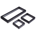 Miniatyrbillede 3 af 3: 3 stk Transparent Smykkedisplay Stativ Halskæde Stativ Smykkeskrin (uden Bund) Sort 23X9X2CM Black 23X9X2CM