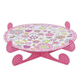 Miniatyrbillede 1 af 2: Sammenklappelig Papir Kage Stativ En-lags Rund Cupcake Snack Opbevaring Stativ Bakke Bryllup Fødselsdag P Pink