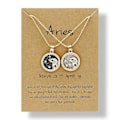 Miniatyrbild 4 av 5: 2 st/set Stjärntecken Mynt Kedja Hänge Halsband Födelsedag Par Smycken8 Jungfru 8 Virgo
