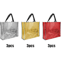 Miniatyrbillede 2 af 4: 9 Styk Ikke-Vævede Tasker Genanvendelige Kompatible Med Tote Bag (32 * 12 * 40 cm)