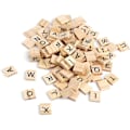 Pikkukuva 1 / 5: Scrabble-kirjaimet Puusta Scrabble-laatat 200 X Scrabble-tiilet Aakkoslautapeli