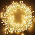 Miniatyrbild 1 av 5: 100 LED Inomhus String Lights Varmvit, Klar Tråd Julbelysning Utomhus Vattentät, Blinkande Fairy String Lights Stickkontakt För Sovrum Bröllop P