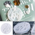 Miniatyrbillede 5 af 5: Silikone Bjørnepote Aftryk Støbeforme Benformede Charms Epoxy Resin Forme Kæledyrstema Silikoneforme Til Resin Epoxy Håndværk (2 stk, Hvid)