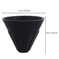 Miniatyrbilde 3 av 3: Praktisk Silikon Kaffe Filter Gjenbrukbar Kaffe Trakt Kaffe Sil Svart 10.5X10.5CM Black 10.5X10.5CM