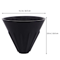 Miniatyrbillede 3 af 3: Praktisk Silikon Kaffe Filter Genanvendelig Kaffe Tragt Kaffe Si Black10.5X10.5CM Black 10.5X10.5CM