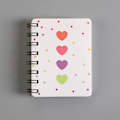 Miniatyrbillede 3 af 5: Lille Spiralnotesbog, 4 stk. 3,14 tommer x 4,13 tommer 4 Stilarter Design Tykt Hardcover Blanke Sider 80 Ark - 160 Sider Journaler