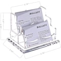 Miniatyrbillede 3 af 5: Visitkort Holder Til Skrivebord - Klar Akryl Visitkort Stativ - Flere Visitkort Display Holder Passer Til 2\" X 2\" Lomme 2 Pocket