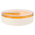 Miniatyrbillede 1 af 3: 1 stk Drejelig Plastik Frugtbakke Skrivebord Rum Snack Opbevaring Bakke Til Opbevaring Hvid 26X26X7CM White 26X26X7CM