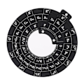 Miniatyrbillede 1 af 5: Aluminiumlegering Melodi Akkordværktøj Kvintekreds Hjul Musikteori Pædagogisk Tilbehør til Node Læring