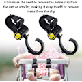 Miniatyrbilde 3 av 5: 2 stk Barnevogn Kroker 360 Grader Multi-bruk Vogn Henger Mamma Vogn Tilbehør For Handleposer