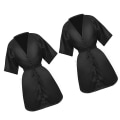 Miniatyrbilde 2 av 3: 2 stk Hår Farge Kapp Barber Shop Kapp Hårklippingsklær Barbershop Kåpe Hårklippings Salong SmocksB Black 98X62CM