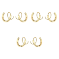 Miniatyrbilde 2 av 2: 6 stk Spiral Dobbel Hoops Vridbare Ørepynt Helix Stud Øre Klatre Ørepynt 6 stk 1,5x1,5 cm 6 pcs 1.5x1.5cm