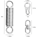 Miniatyrbilde 3 av 5: Rustfritt Stål Swing Fjær Spenningsfjær Kroksett Utendørs Hengekøye Hengestol Oppheng Buffer Roterende Teleskopisk Enhet, Hengestol Swing S