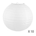 Pikkukuva 1 / 5: Valkoinen Paperilyhty Valkoinen Pyöreä Paperilyhty DIY-Lyhty Lamppu Syntymäpäivä Hääkoristeet Käsityökoristeet (10 kpl, 12\"/30cm)