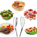 Miniatyrbillede 5 af 5: Salattange i rustfrit stål, Køkkentange, Rustfrit stål serveringstange, Saks salattange, Buffet tange, Til salat, brød, kage, buffet, Mis
