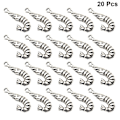 Miniatyrbild 2 av 3: 20 st Charmhållare Halsband Legering Bokstav Berlocker Legering Berlock Charm Bokstäver Koppling Berlocker Silver 2.7 * 1.3 * 0.44cm Silver 2.7*1.3*0.44cm