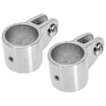 Miniatyrbillede 2 af 4: 2 stk. Rustfrit Stålhængsler Bådhængsel Rustfrit Stål Adaptere Bådudstyr Bimini Skinnebeslag Sølv Silver 5x3.5cm