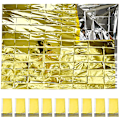 Miniatyrbild 2 av 5: 10 stycken nödfiltar Vikbara Guld 210x160cm Silver + Guld