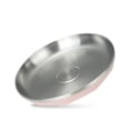 Miniatyrbillede 2 af 3: Serveringsfad i rustfrit stål, rund frugtfad, skaldyrsfad, middagstallerken til køkken, hjem, restaurant (pink, 24 cm)Pink20*20*3.5cm Pink 20*20*3.5cm