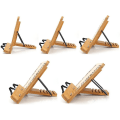 Miniatyrbillede 5 af 5: Bogstøtte Stativ Skrivebord Pc Til Læsning Hvile Opskrift Bog Foldbar Tablet Ipad Lærebøger Står/bambus Bogstøtte/musikbog/multifunktionel Lektorn Justerbar