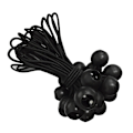 Miniatyrbilde 1 av 2: 25 stk 15 cm Høy Elastisk Balltelt Strapping Cord Tie Down Elastisk Cord Camping Tilbehør Fortelt Black 25pcs