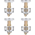Miniatyrbild 1 av 5: 4-pack Avloppsplugg för handfat, Pop-up, Universal, Rostfritt Stål, Trycktyp, Högkvalitativ, Köks- och Badrumsavlopp