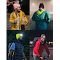 Miniatyrbilde 4 av 5: Hettelue med LED-lys foran, hodelykt med 3 lysstyrker, strikket lue med lys for jogging, camping, sykling