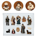Miniatyrbild 2 av 2: 1 Set Hem Nativity-figurer Dekorativa Religiösa Figurer Konstverk GåvorM M