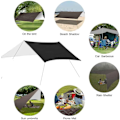 Miniatyrbild 4 av 5: Campingtält Planer Vattentät Lätt Kompakt Tältmatta Picknickfilt Hammock Tarp för Hammock (Färg: Grå, Storlek: 3 * 3m)