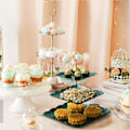 Miniatyrbilde 5 av 5: 3-trinns kakefat, kakefat, makronfat, kakefat, cupcake, godteri, donut-utstilling, plastkakefat for bryllup, bursdagsfest