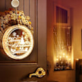 Miniatyrbild 2 av 5: Juldekoration LED-ljusslingor Fönsterhängande 3D-lampa Drivs med Sugkopp Varmvit För Utomhus Inomhus Julgran Hängande Ljus Sovrum