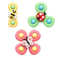 Pikkukuva 3 / 5: 3 kpl Vauvan Imu Kuppi Pyörivät Lelut Fidget Spinner Kylpylelut Moniväriset_RY