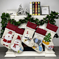 Miniatyrbillede 4 af 5: 5 stk. 18\" Jule Strømper Klassisk Store Strømper Julemand, Snemand Julefigurer til Familieferie Julefest Dekorationer
