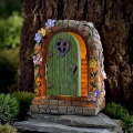 Miniatyrbillede 3 af 4: Kunstig Solcelledrevet Havelys Harpiks Ornamenter Simuleret Stenport Lysende Fe Have Statue Hjem
