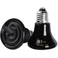 Miniatyrbilde 1 av 4: E27 75W Varmekeramisk Pære Hvit Keramisk Varmelampe 220-240V Varme Infrarød Lampe For Kylling Reptil Skilpadde Valp Kanin Terrurium (2 stk)