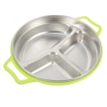 Miniatyrbilde 1 av 2: 1 stk Rustfritt Stål Barnemiddagstallerken Matplate Husholdningsmat Oppbevaringsplate Grønn 22.7X18.7X4.5CM Green 22.7X18.7X4.5CM