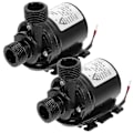 Miniatyrbillede 1 af 2: 2 stk. DC 12V Børsteløs Neddykningsvandpumpe 800l/t 5m til Springvand Pool Solcirkulationssystem Wa Black M