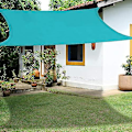 Miniatyrbild 5 av 5: Vattentät Solsegel UV-Blocker Solskydd Patio Likbent Triangel Stickad Block Tyg Pergola Carport Markis 2x2 Blå 2x2 Blue