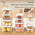 Miniatyrbillede 4 af 4: Stilfuld køleskab friskboks køkken mad frossen forseglet friskboks fødevaregodkendt plastik opbevaring_xrzi 1000ml rectangular storage box standard