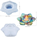 Miniatyrbild 4 av 5: Lotus Tealight Ljusstake Resinform, Blomljusstake Epoxi Gjutning Silikonformar för DIY Smyckeskrin, Prydnadsföremål