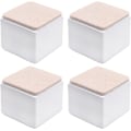 Miniatyrbillede 1 af 5: Sengestøtter 2 Tommer, 4 stk (Hvid, 1.57\" Bred) Hjemmebord, hævet fodmåtte skab, sofabord, sengfod hævet måtte, anti-slip