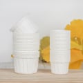 Miniatyrbilde 2 av 4: Sett med 100 Cupcakeformer Papir Cupcakeformer til Fest Bryllup Jul 1 Farger (Hvit)