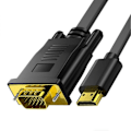 Miniatyrbilde 1 av 5: RYI) Konverteringskabel Høy Oppløsning Rask Overføring Plug Play HDMI-kompatibel Hann til VGA PVC Videoadapterkabel for Laptop