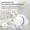 Miniatyrbillede 3 af 3: 100 mm Udsugningsventilator 130 m³/t 20 W, med kontraventil, højt luftflow, energieffektiv, til badeværelse, køkken, toiletter, drivhuse, telte (4 tommer-