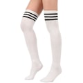 Miniatyrbillede 3 af 5: Dame Over Knee Lårhøje Strømper Plus Size Tube Benvarmere Strømpe Bomuld (2 Par)