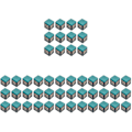 Pikkukuva 1 / 2: 60 kpl Keppijauhetta Pöytäpöytä Keppiliitu Biljardi Pelivarusteet 48 kpl 2,5x2cm 48 pcs 2.5x2cm