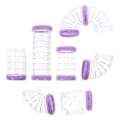 Miniatyrbild 1 av 3: 1 Set Hamster Maze Rör Råttbur Yttre Rör Rått Maze Tunnel DIY Bur Tunnel Hamster Tillbehör Lila 6X6X Purple 6X6X15CM