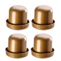 Miniatyrbillede 1 af 4: 4 Sæt Tykke Terning Kopper Ktv Bar Terning Kop Anti-snyd Terningboks Ktv Sjov Spil Med 5 Terninger (gylden)Golden9*9cm Golden 9*9cm